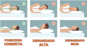 la posición ideal de tu cabeza con la almohada correcta