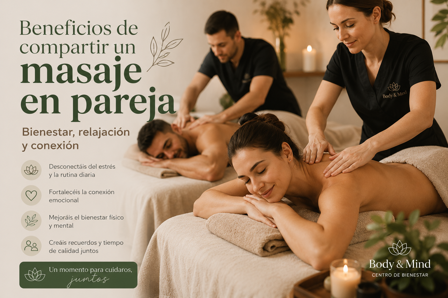 Beneficis de compartir un massatge en parella